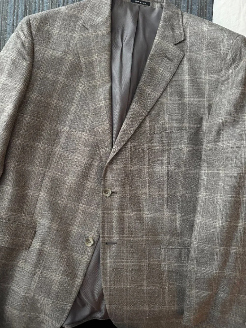 Pronto Uomo Platinum Windowpane Sport Coat